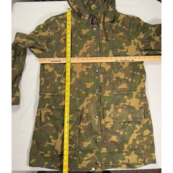 Gap Adult Large Camouflage woodland Sherpa lined jacket coat hooded Field chore - Picture 12 of 15